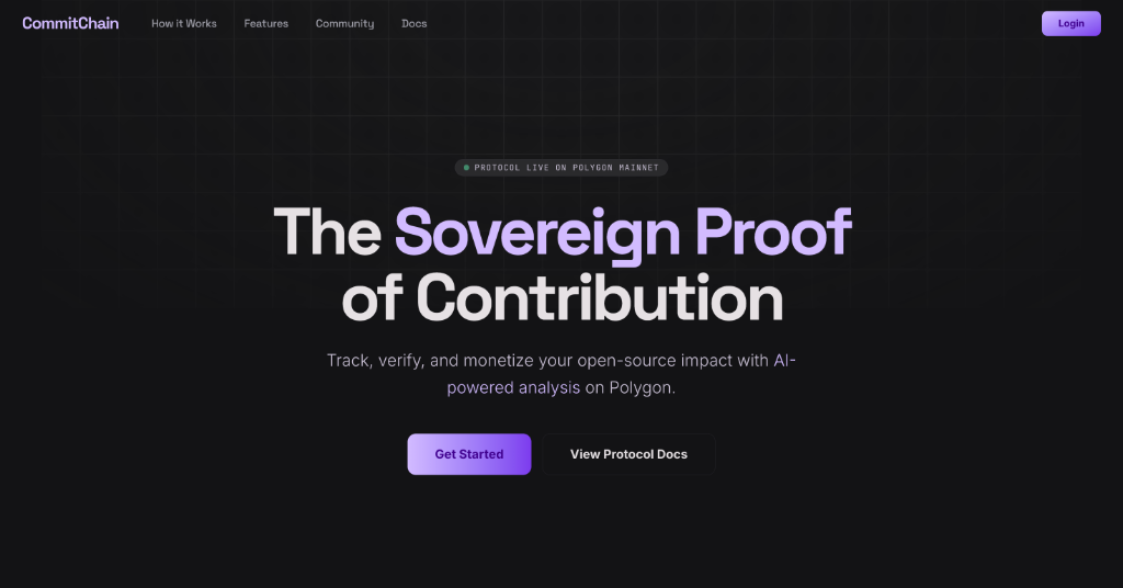CommitChain Landing Page